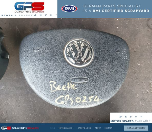 VW BEETLE MILLENNIUM 2002 USED REPLACEMENT STEERING AIRBAG FOR SALE