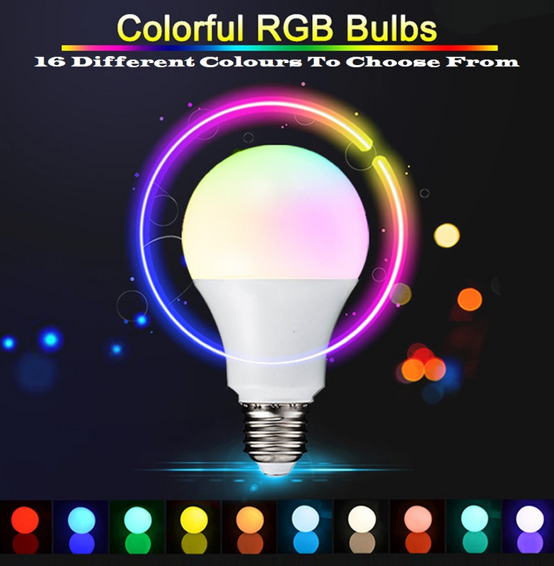 Colour Changing LED RGB Light Bulb with Wireless IR Remote Control. MultiColour. Brand New Products.