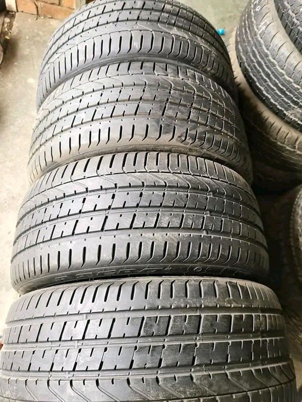 A clean set of 285 30 21 pirelli tyres with good treads available for sale