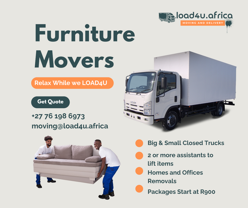 Cape Town Furniture Movers : Big or Small job | Closed Trucks