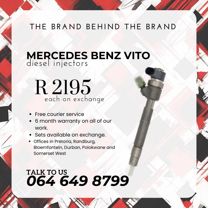 Mercedes Vito diesel injectors for sale on exchange or to recon
