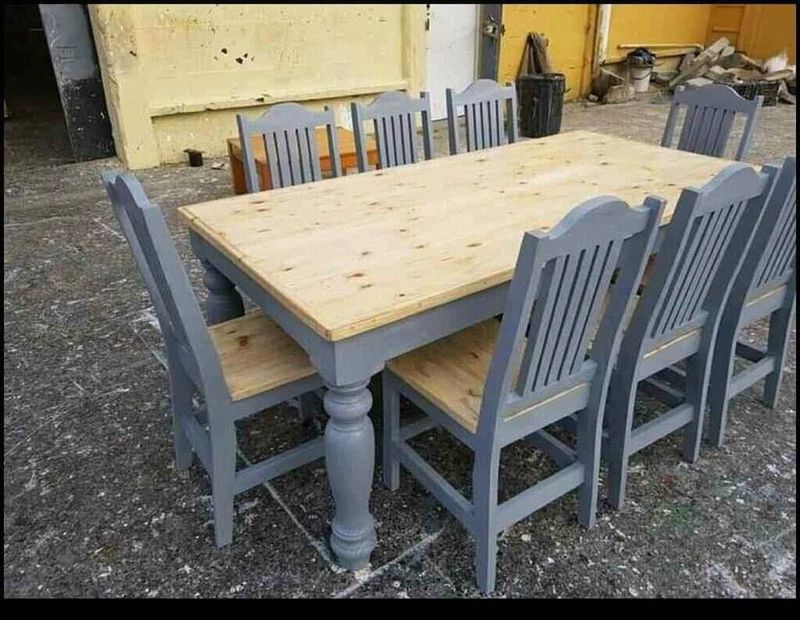 8 Seater table with benches