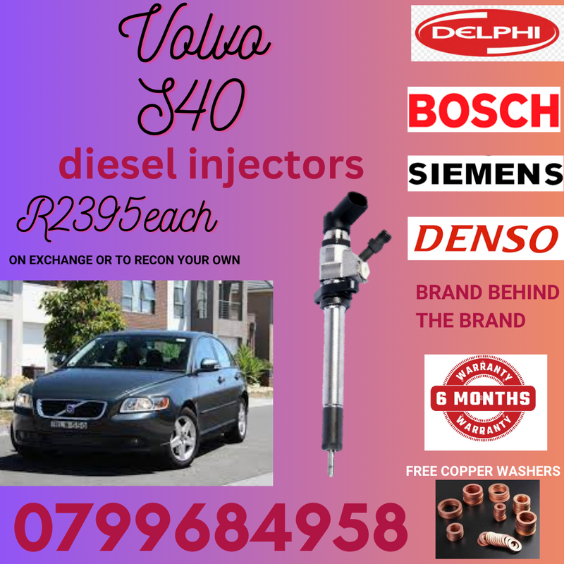 VOLVO S40 DIESEL INJECTORS/ FREE COPPER WASHERS