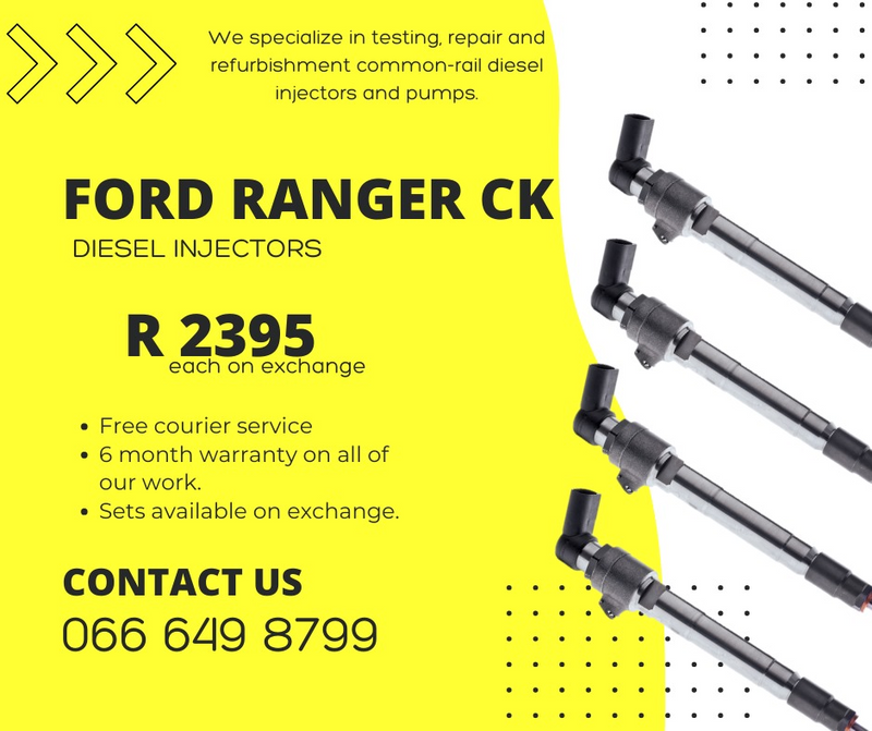 Ford Ranger 3.2 diesel injectors for sale on exchange or to recon 6 months warranty included