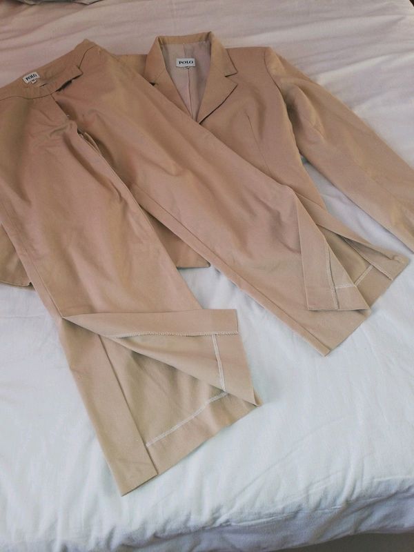 Polo, Beige and glitter women&#39;s pant suit