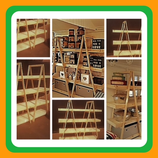 Trestle   shelving Double A Frame 4 Tier 1800 - Raw