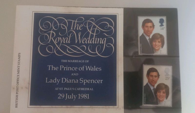 The royal wedding British stamps