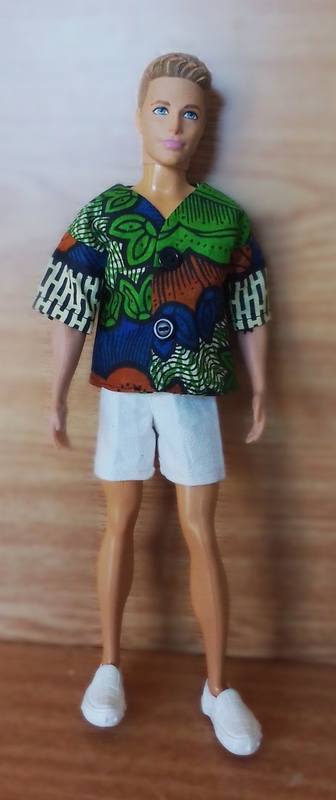 Ken Barbie Doll Clothes - Fashion Doll&#39;s Shirt and Denim Shorts