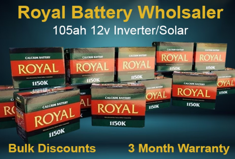 Brand New Royal 105ah Inverter / Solar Batteries