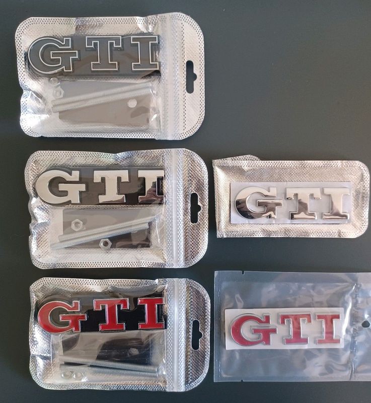 VW GTI front bolt on grille badges emblems