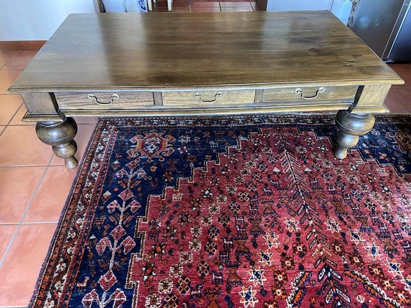 Large Solid Wooden Coffee Table