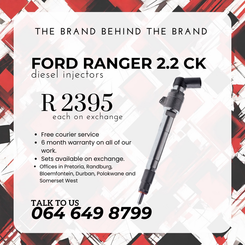 Ford Ranger 2.2 CK diesel injectors for sale on exchange or to recon