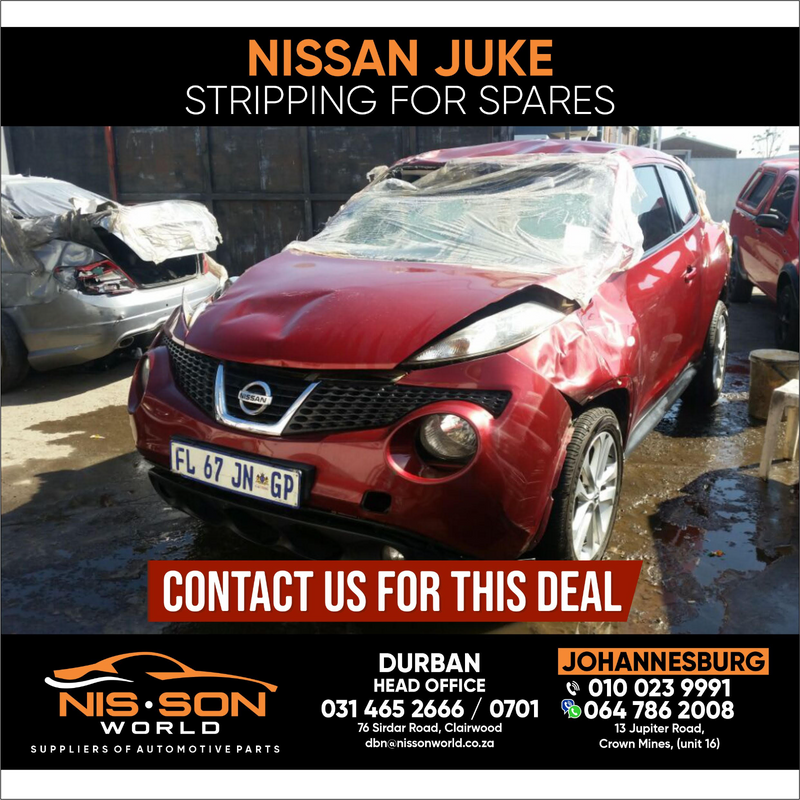 NISSAN JUKE STRIPPING FOR SPARES