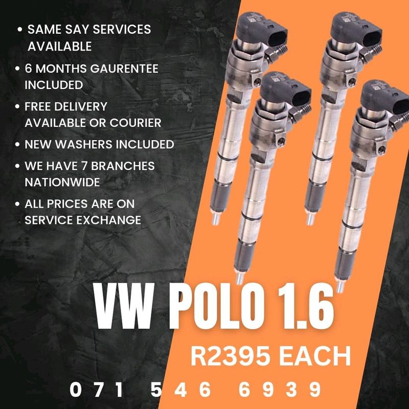 VW POLO 1.6 DIESEL INJECTORS FOR SALE WITH WARRANTY ON