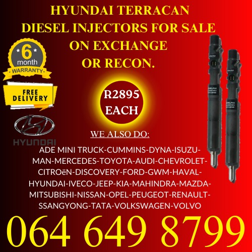 Hyundai Terracan diesel injectors for sale on exchange or to recon
