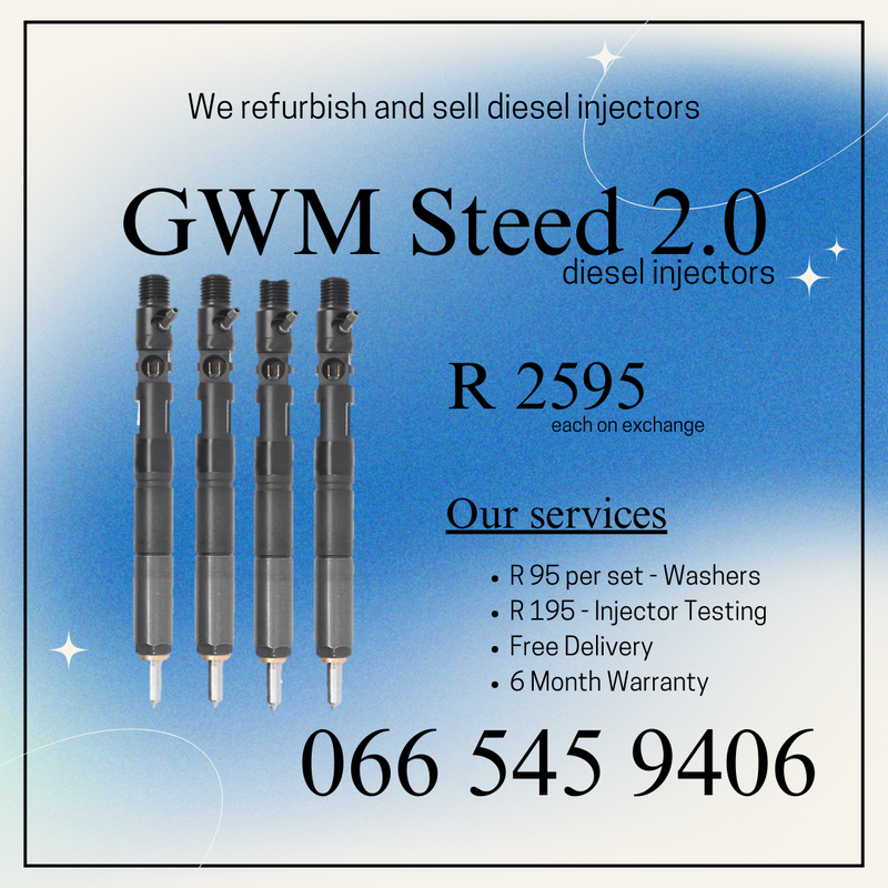 GWM STEED 2.0 DIESEL INJECTORS FOR SALE ON EXCHANGE WITH WARRANTY