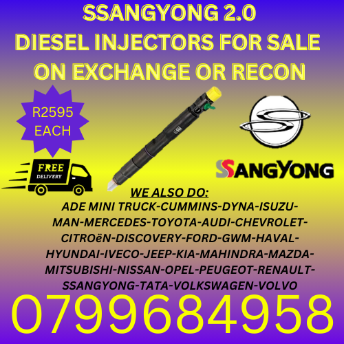 SSANGYONG 2.0 DIESEL INJECTORS/ FREE COPPER WASHERES