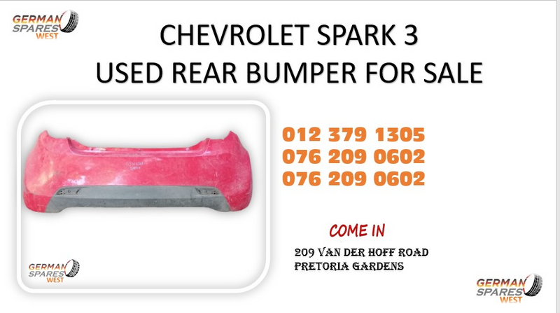 chevrolet spark 3 used rear bumper for sale