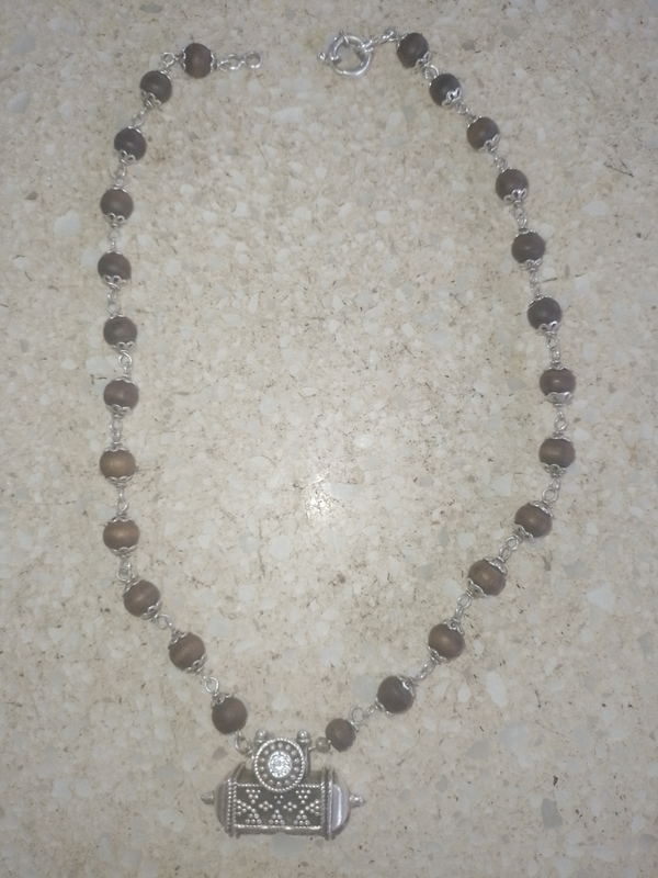Sterling silver kavacha necklace