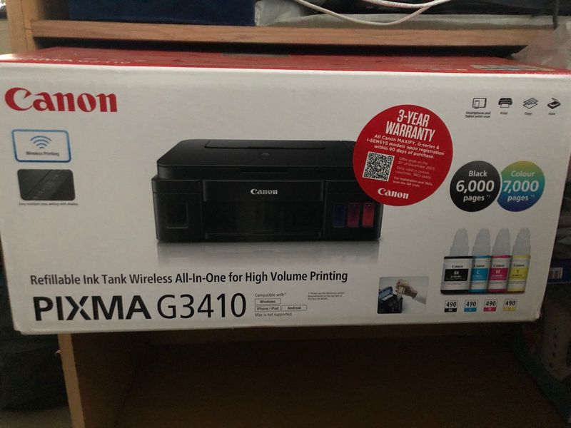 Canon pixma g3410 printer