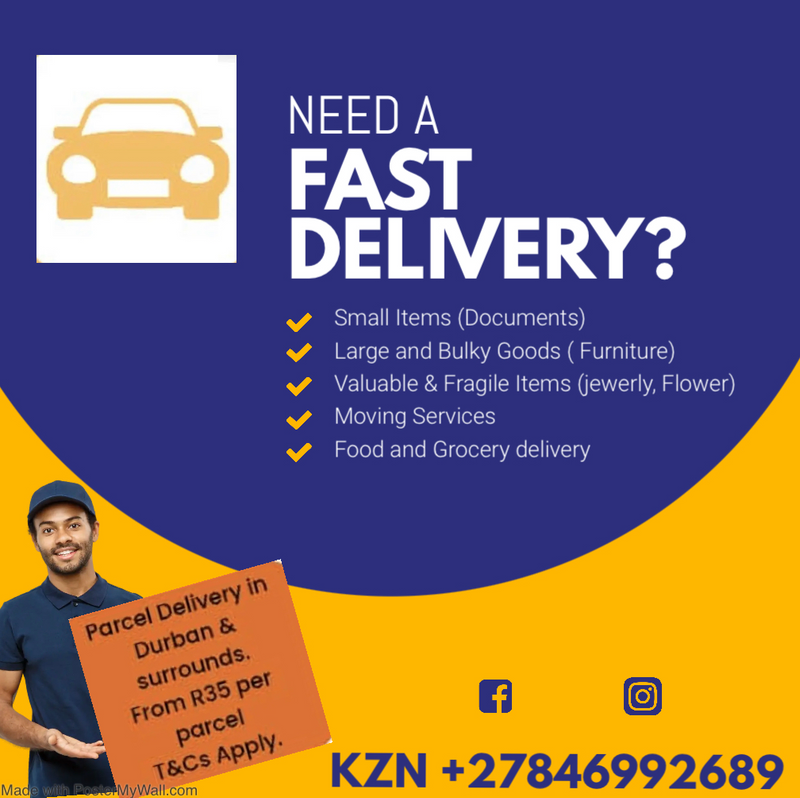 Providing professional deliveries, courier and messenger services  in KZN and SA