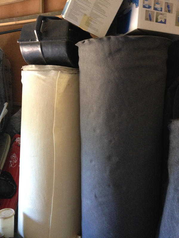 Material - Price per meter off roll GREY or White FELT- thin carpet like material - Auto industry