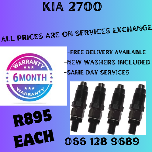 KIA 2700 DIESEL INJECTORS FOR SALE ON EXCHANGE OR TO RECON YOUR OWN