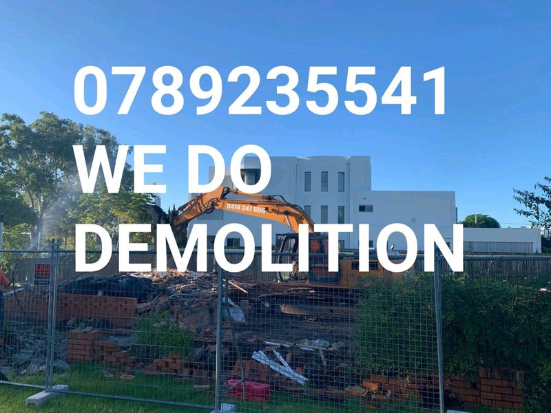 DEMOLTION AND PLANT FOR HIRE AVAILABLE