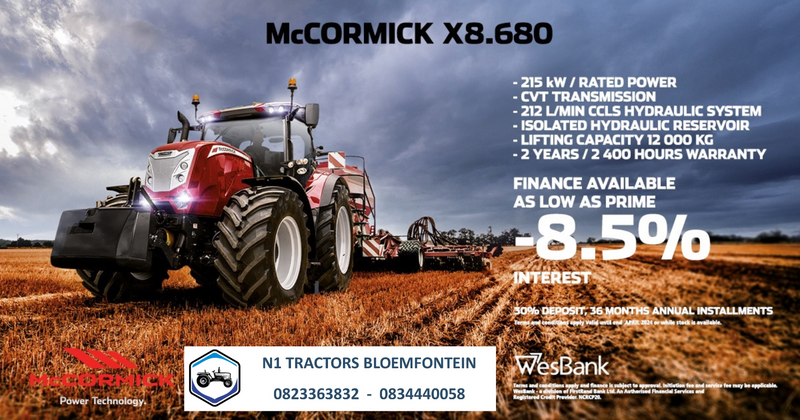 Promotion - McCormick 8.680 - 215kW (Contact for price)