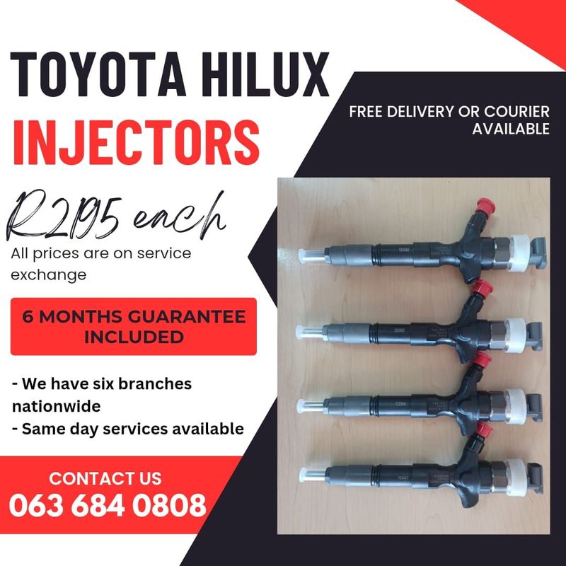 TOYOTA HILUX DIESEL INJECTORS FOR SALE WITH WARRANTY ON