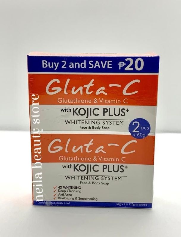Gluta -C Kojic Acid Plus face &amp; body soap 60gmx2