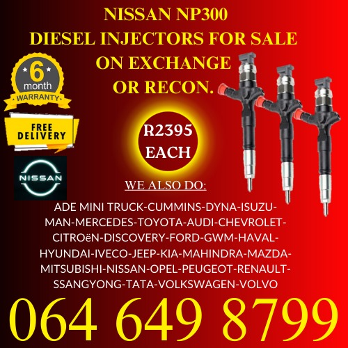 Nissan NP300 diesel injectors for sale