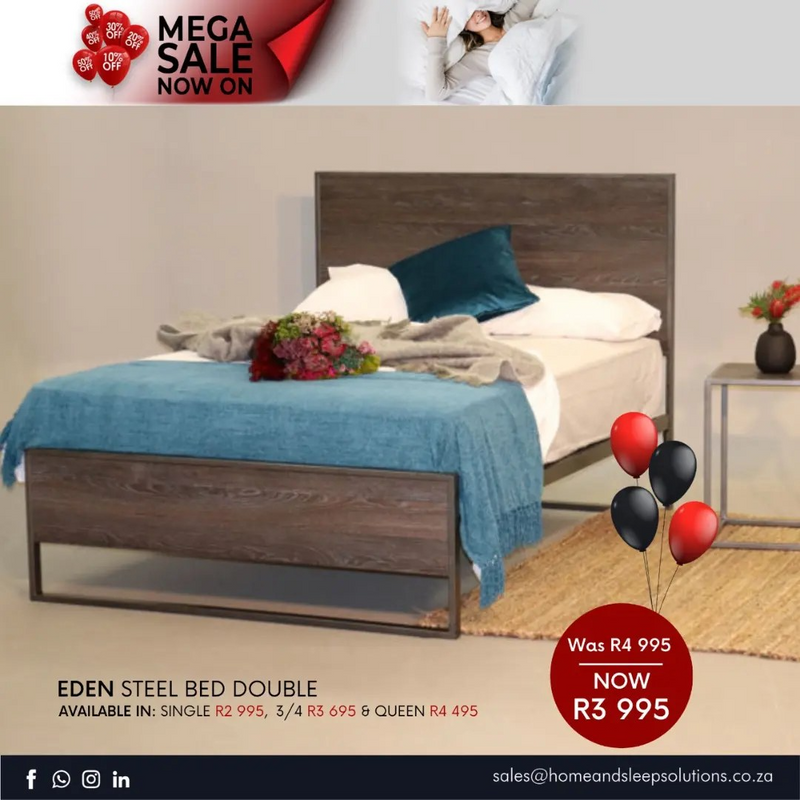 Mega Sale Now On! Up to 50% off selected Home Furniture Eden Bed Frame