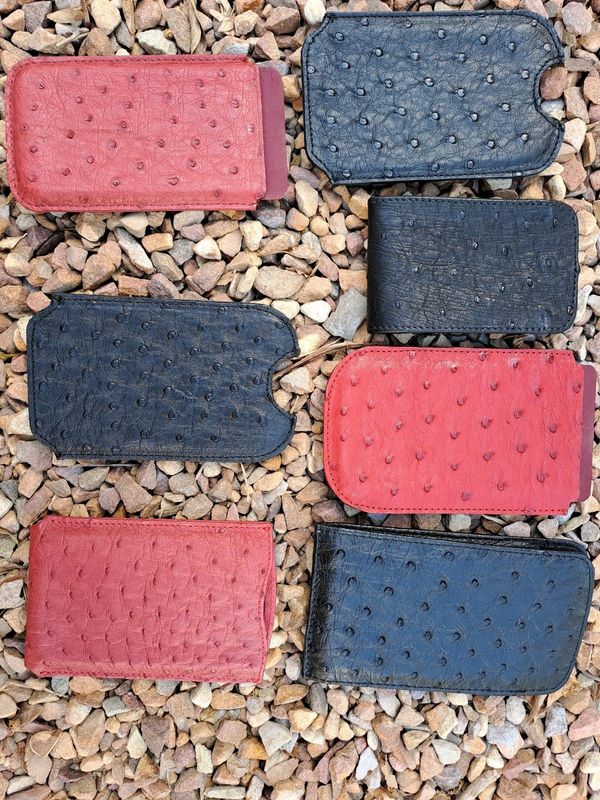 7x various ostrich leather mobile covers