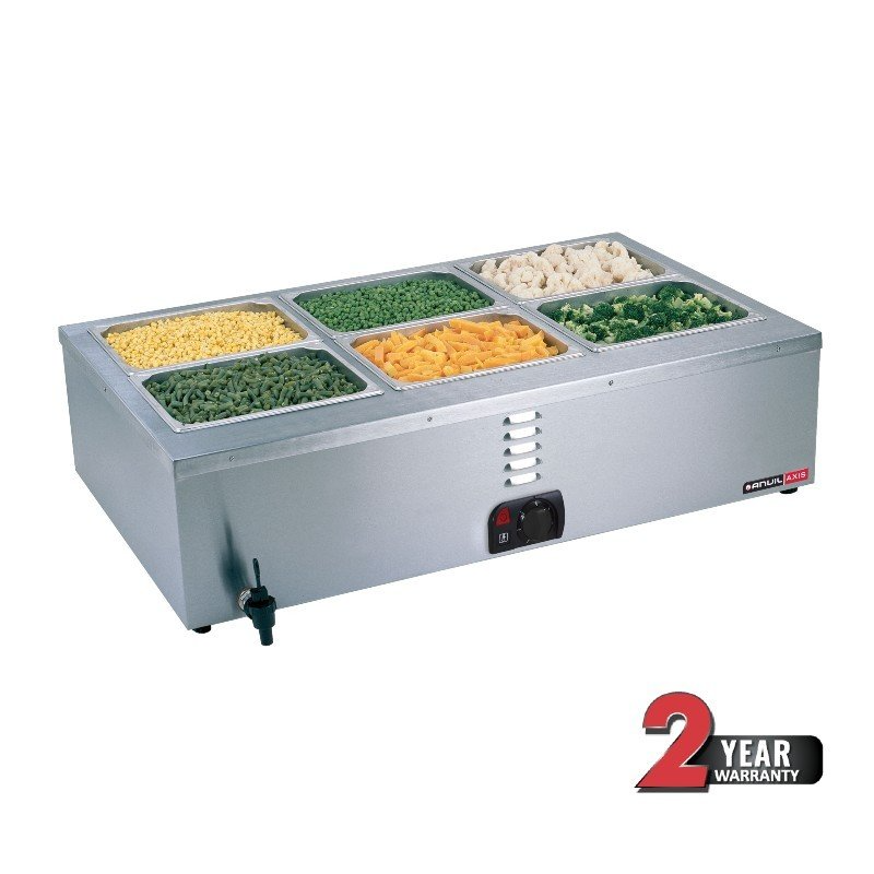 BMA0003 ANVIL BAIN - MARIE TABLE TOP - 3 DIVISION