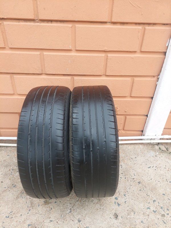 2× 195 55 16 inch good year tyres for sale r400 both neg