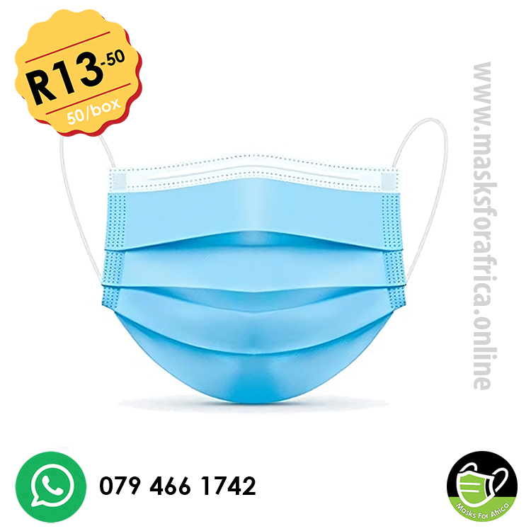 Blue Disposable 3Ply Face Masks