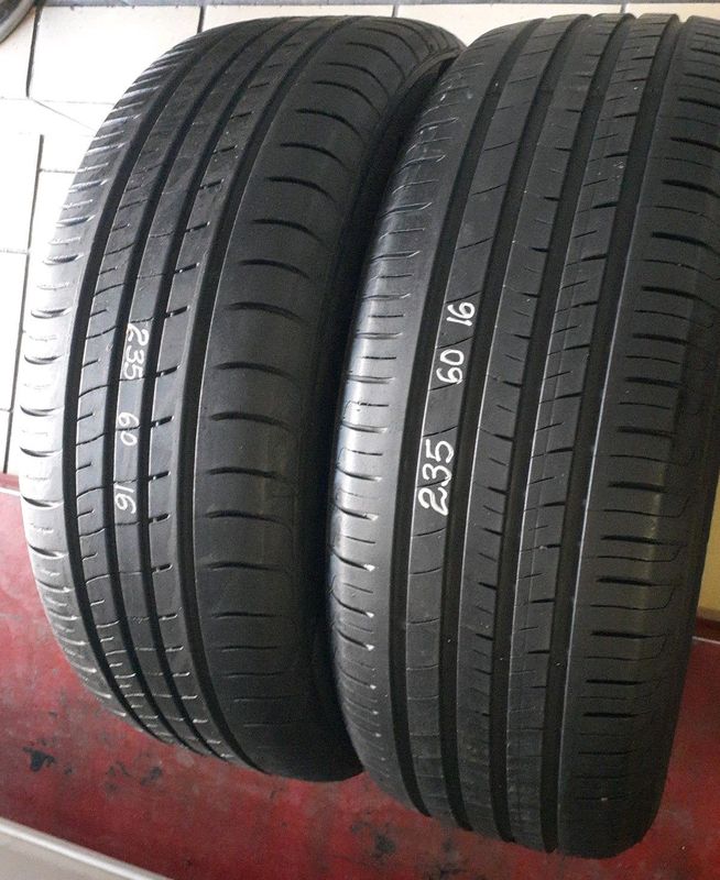 235/60/16 for sale we are selling quality used tyres at affordable prices call/whatsApp 0631966190.
