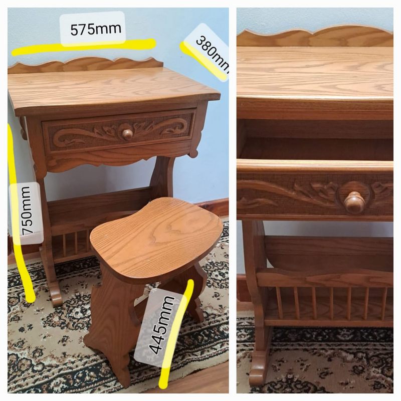 French Oak Dressing Table