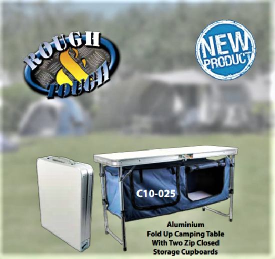 AUTUMN  PRICE ON THE CAMPING FOLDABLE TABLE WITH CABINETS.