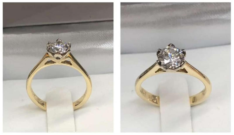 stunning 14ct Yellow Gold Diamond Solitaire Ring