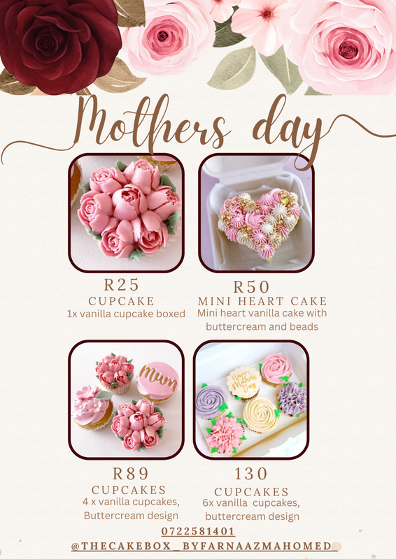 Mothers day treats, cakes,  brownies