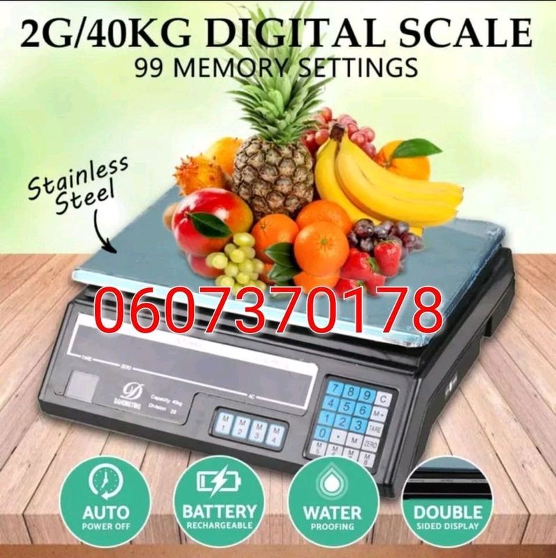 Digital Electronic Scale 40KG with Dual Front/Back Display (Brand New)