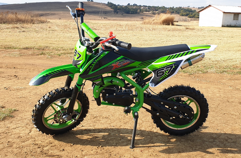 KIDS DIRT BIKES FOR SALE - AVAILABLE in GREEN ORANGE RED and BLUE