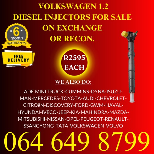 Volkswagen 1.2 diesel injectors for sale on exchange or to recon