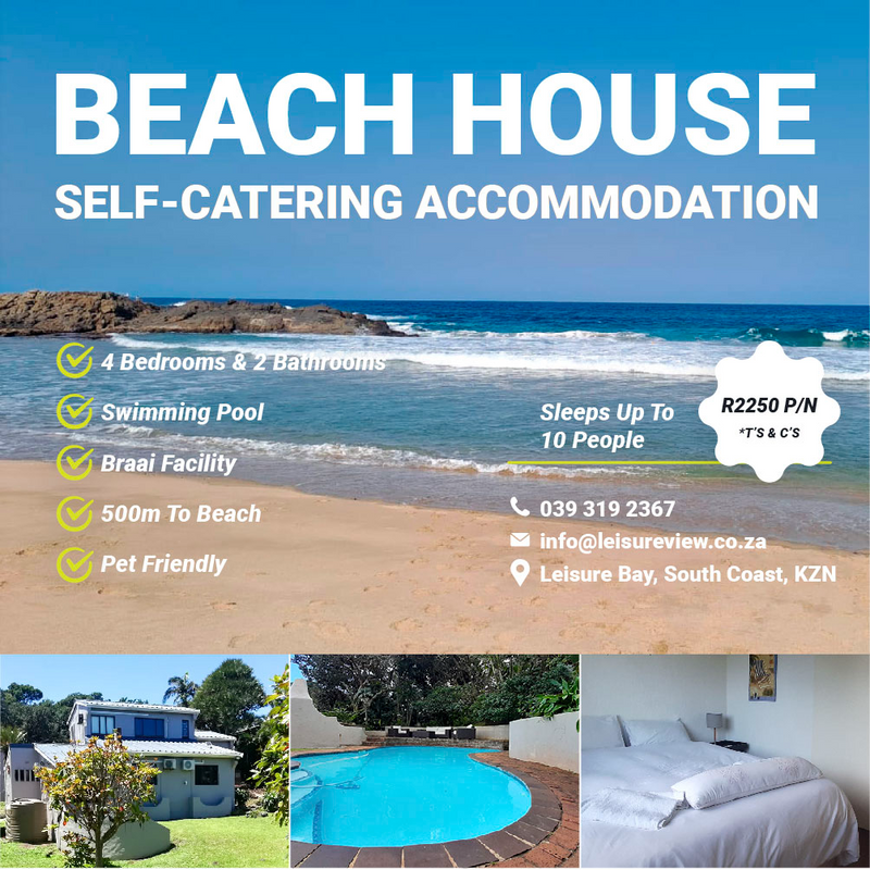 South Coast Self-Catering Holiday Accommodation | Leisure Bay, KZN