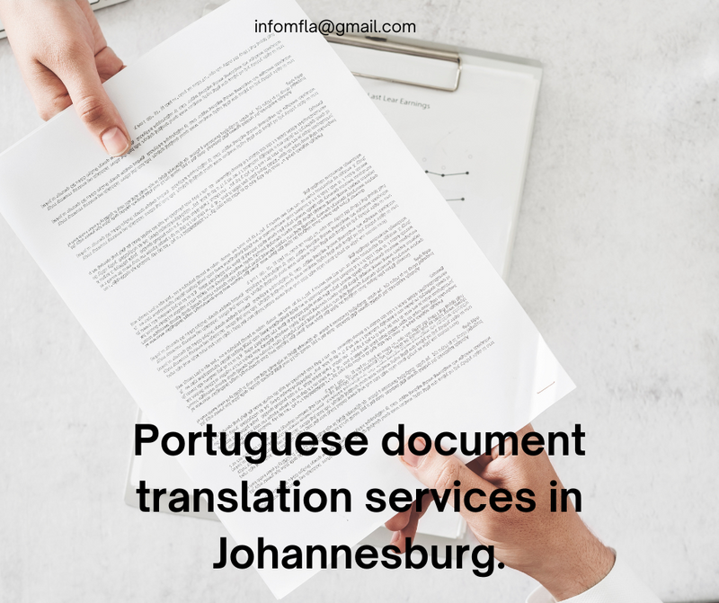 Portuguese translation service - Johannesburg