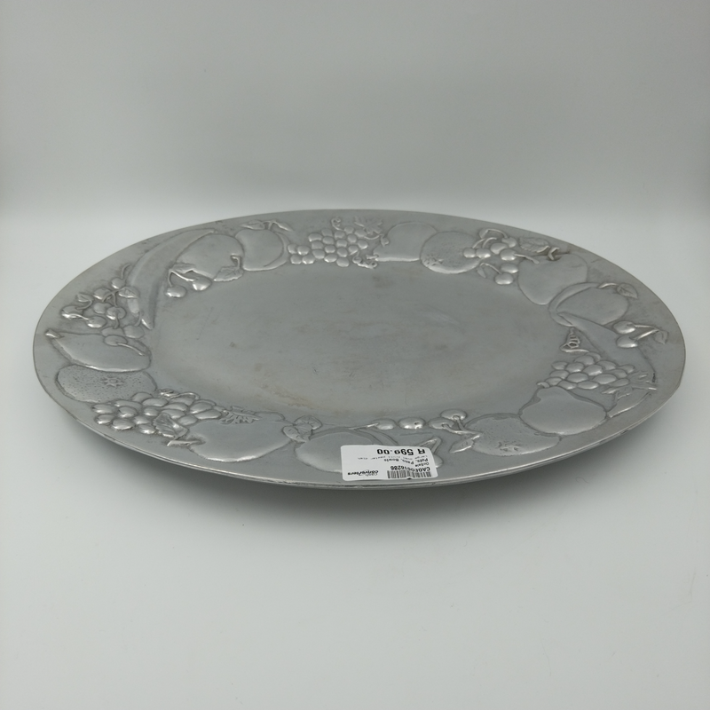 Large Oval Pewter Bowl