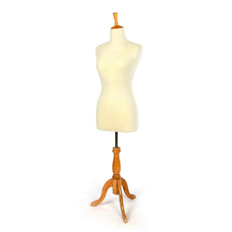 Female Torso with Wooden Arm, Tripod – Wooden base