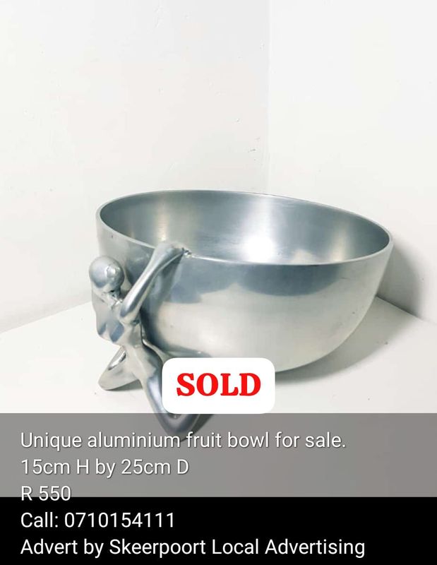 Unique aluminum fruit bowl for sale